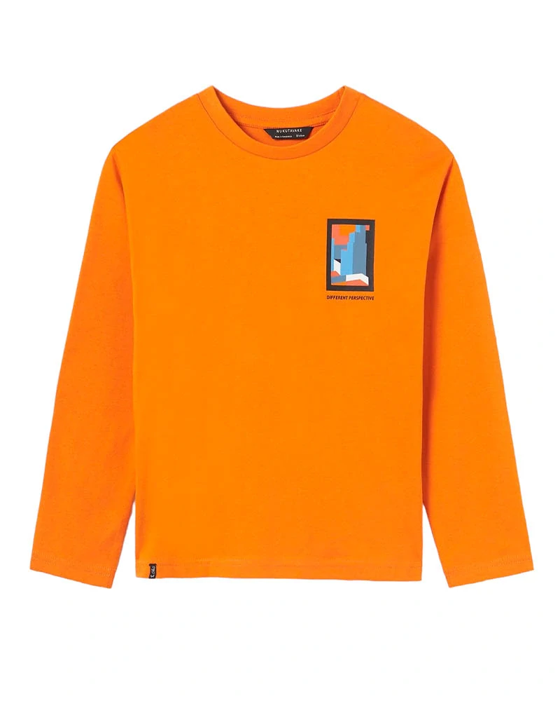 Chlapecké triko dlouhý rukáv Mayoral 7067 oranžové velikost 166