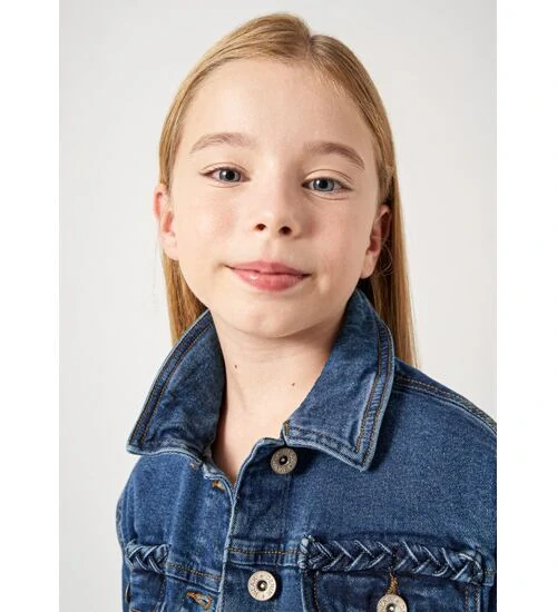 Dívčí jeans bunda Mayoral 6460-49 modrá velikost 128