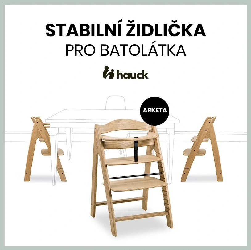 Hauck Arketa, dřevěná židle, Dub masiv
