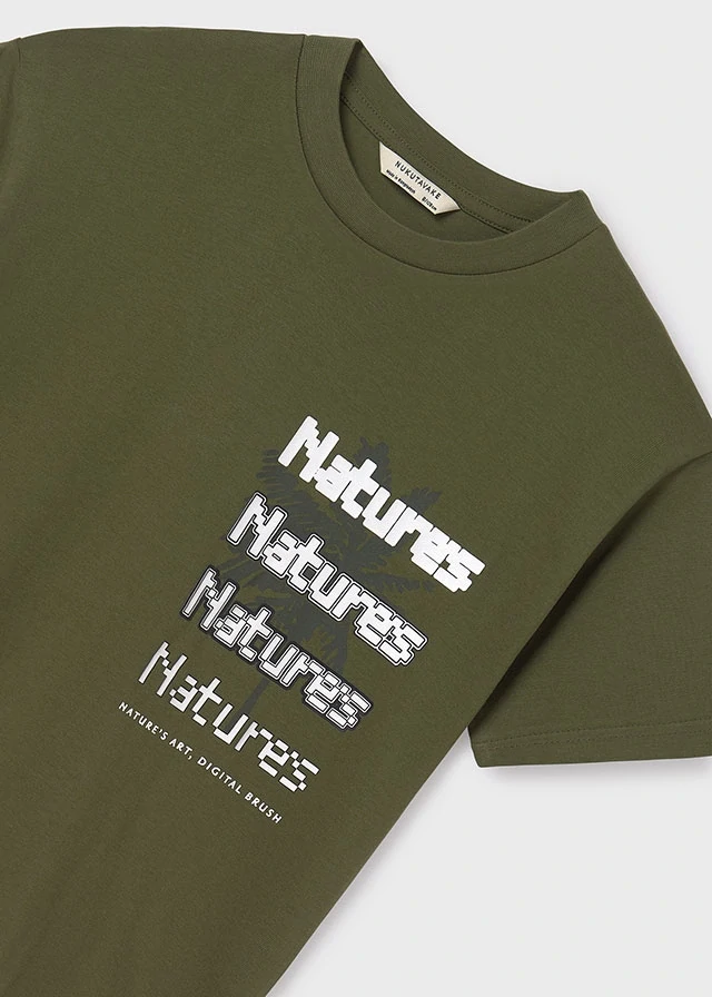 Chlapecké triko krátký rukáv Mayoral Natures 6037-54 khaki velikost 166