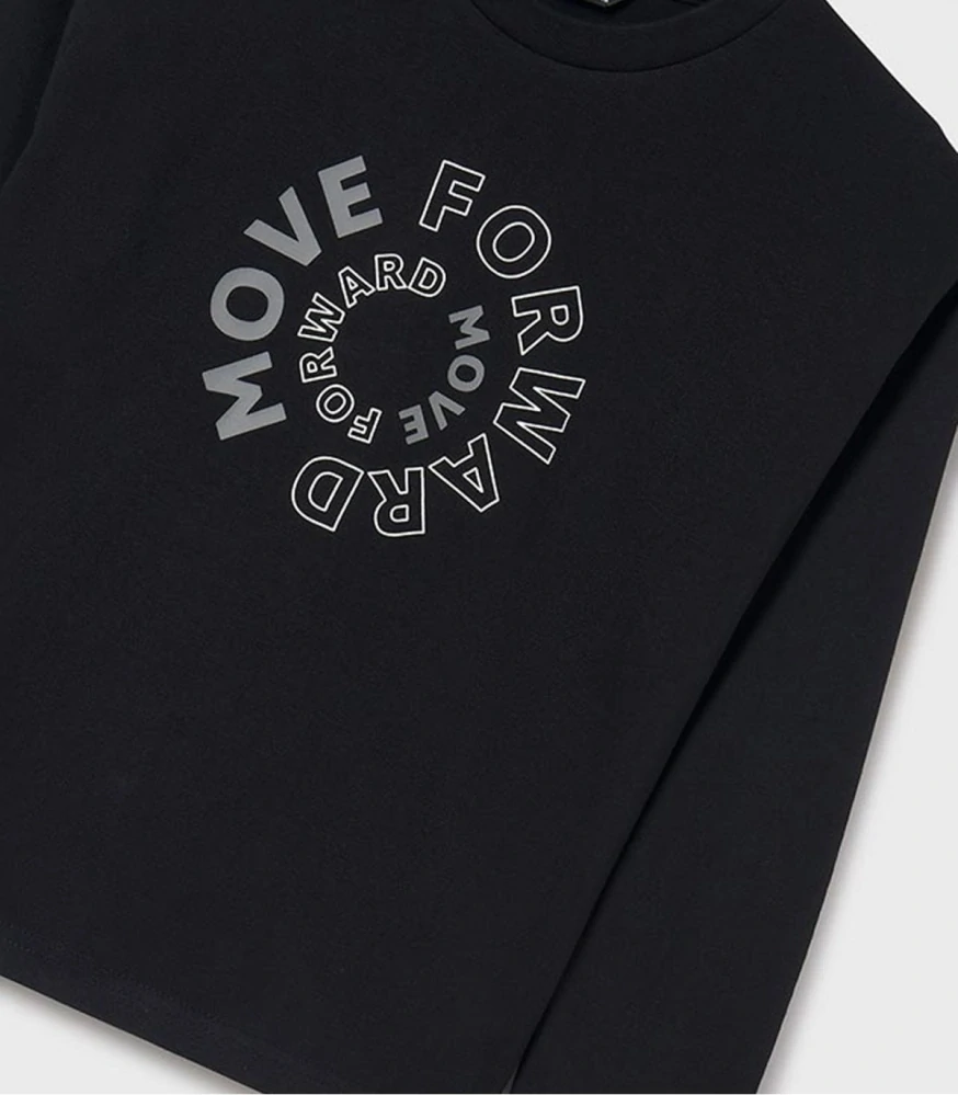 Chlapecké triko dlouhý rukáv Mayoral  842-85 Černé velikost 140