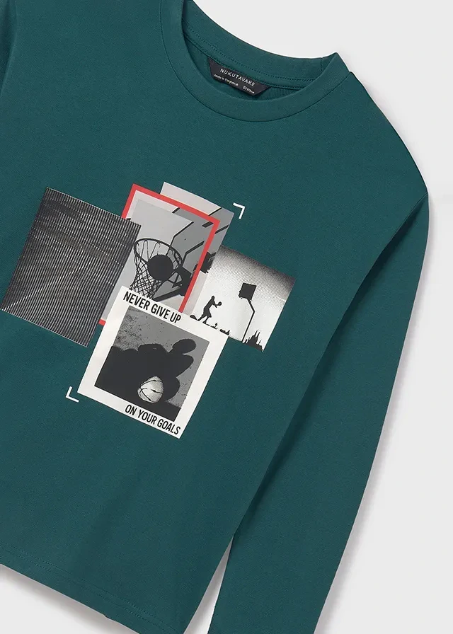 Chlapecké triko dlouhý rukáv Mayoral  7092-66 Zelené