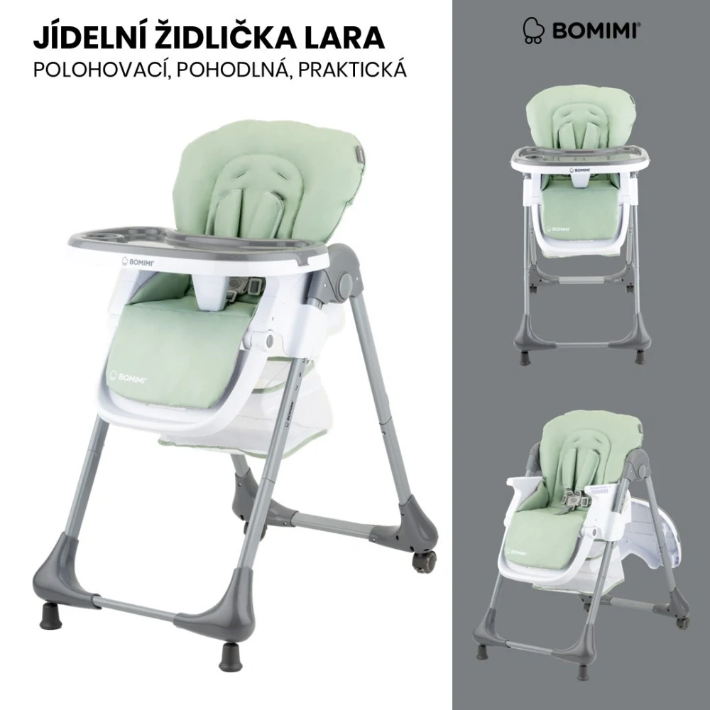 Bomimi jídelní židle LARA ekokůže green