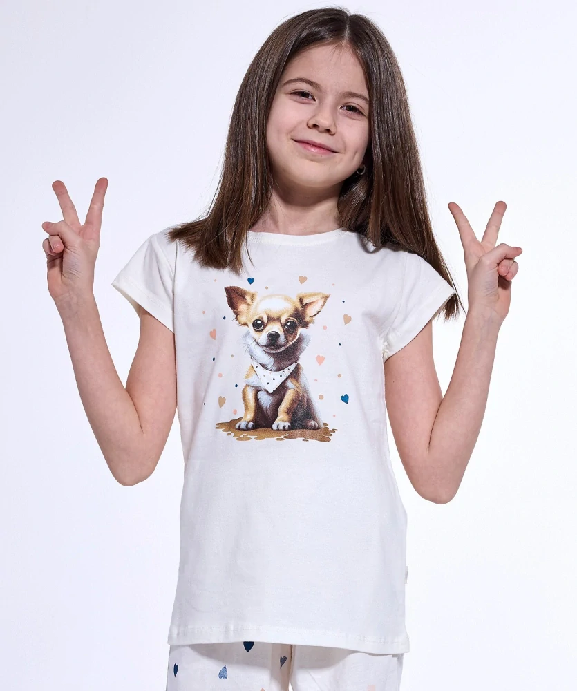 Dívčí pyžamo Cornette Young 788/108 Chihuahua velikost 134/140