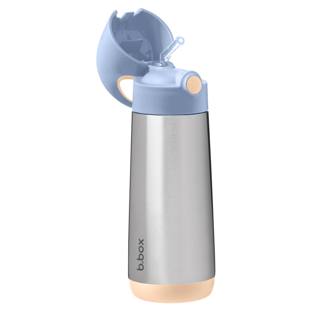 b.box Termoska na pití s brčkem 500 ml Broskvová