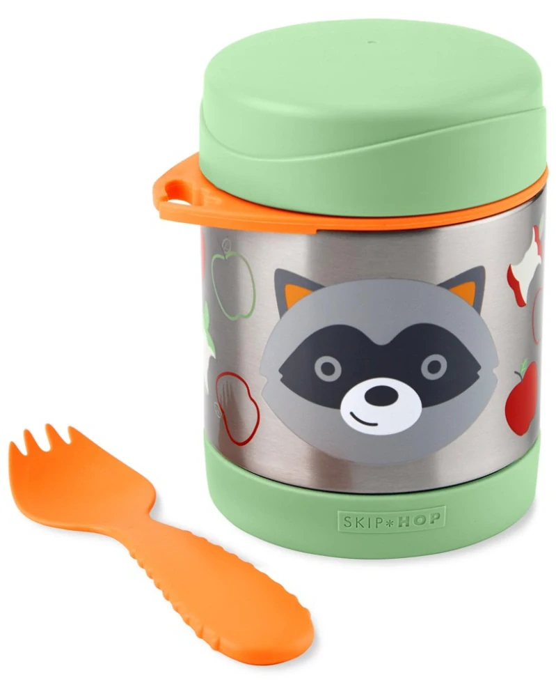 SKIP HOP Zoo Termoska na jídlo se lžičkou/vidličkou Mýval 325 ml, 3r+