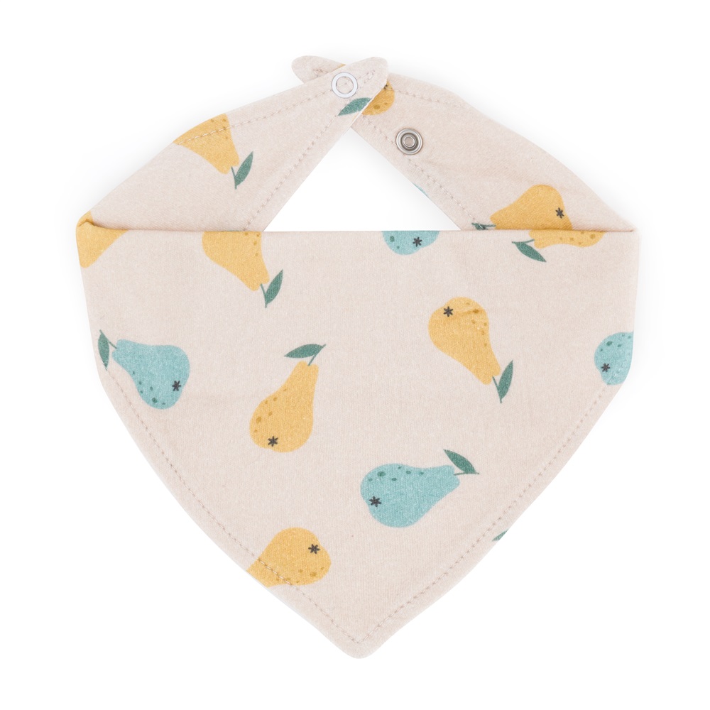PETITE&MARS Bryndák bandana Luke 2 ks Beige Pears&Intense Ochre 3m+