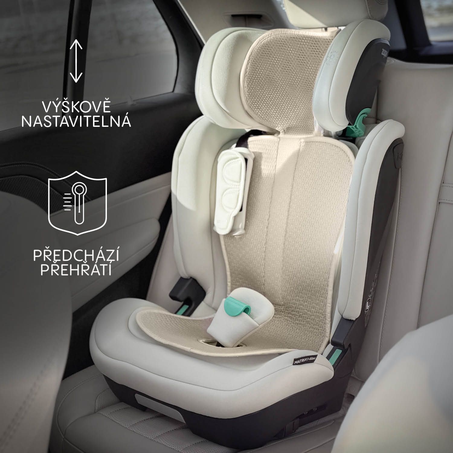 Prodyšná podložka do autosedačky Zopa Breeze sk. 2/3 - Boss Grey