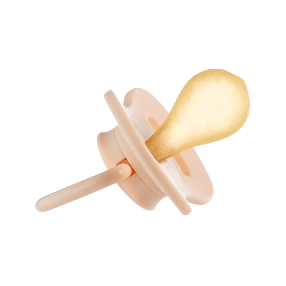 Canpol babies Dudlík 6-18m kaučukový třešinka 1ks NUDE krémový