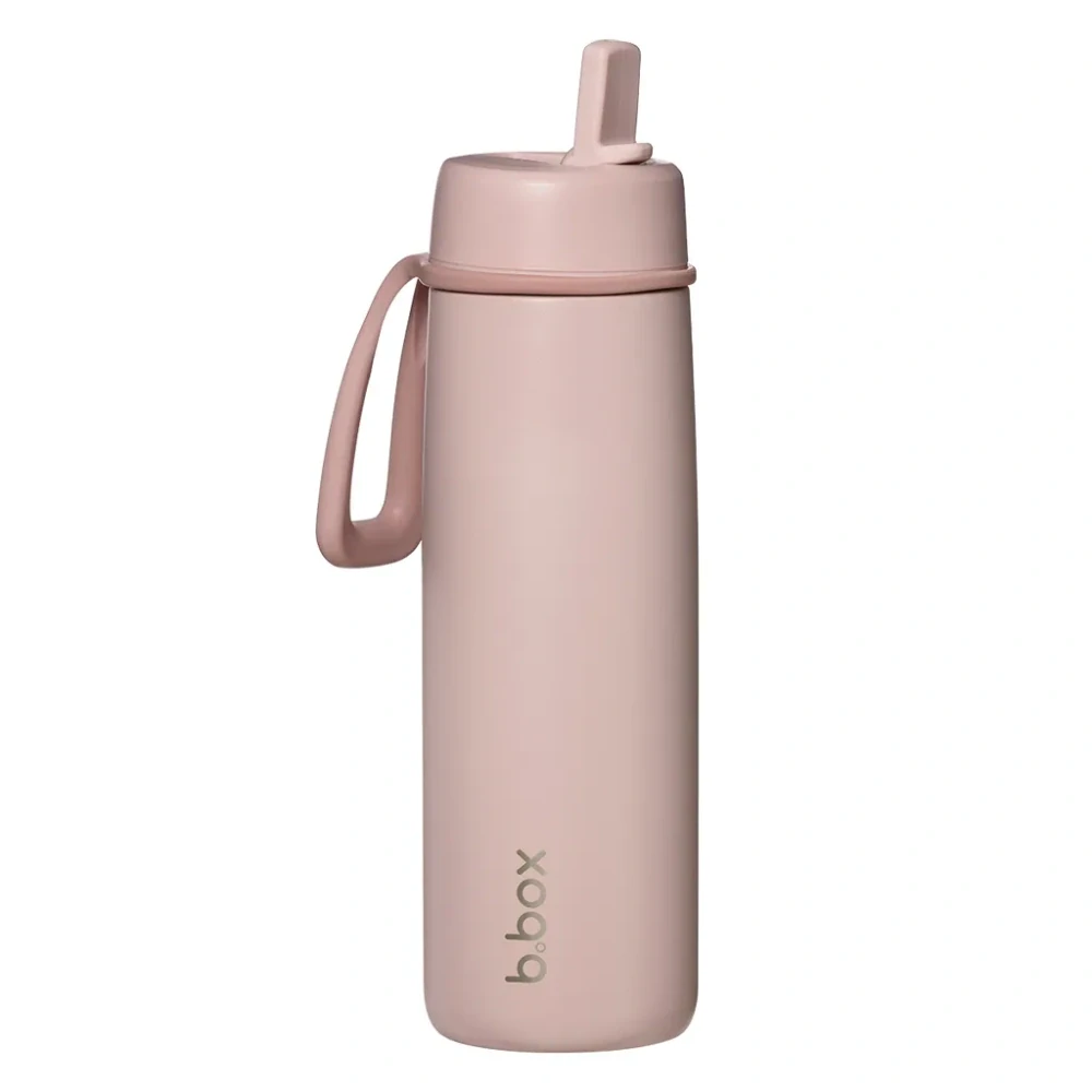 b.box Nerezová termolahev s brčkem 690 ml - Blush Crush
