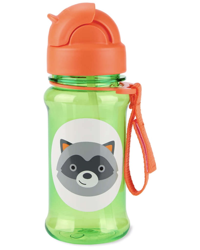 SKIP HOP Zoo tritan Láhev s brčkem 355ml Medvídek mýval 12m+