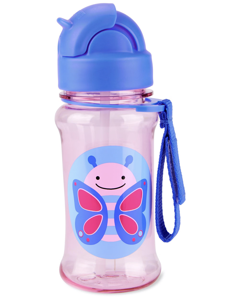 SKIP HOP Zoo tritan Láhev s brčkem 355ml Motýlek 12m+