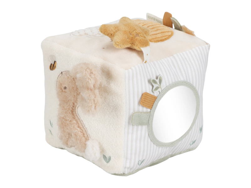 Little Dutch Kostka textilní s aktivitami Newborn Naturals