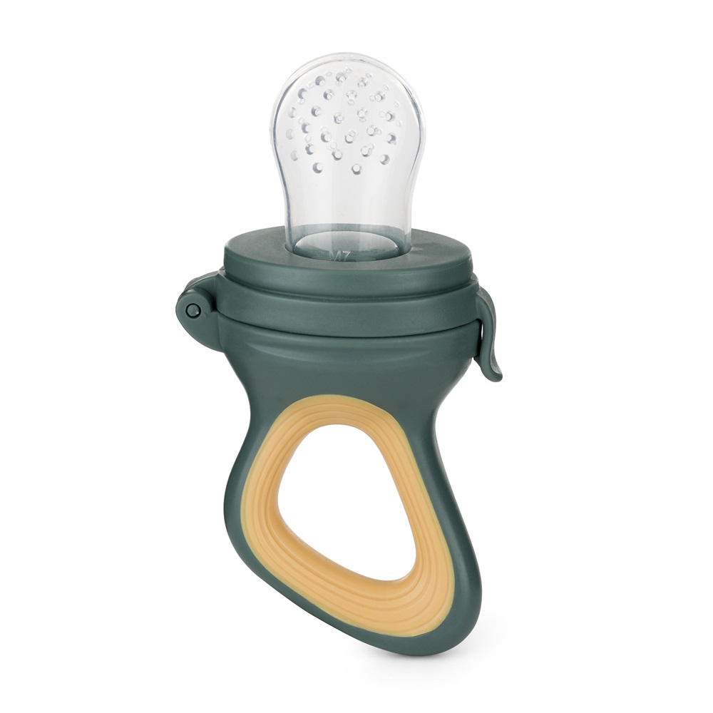 PETITE&MARS Dudlík silikonový na krmení Fruzi Green&Ochre 6m+