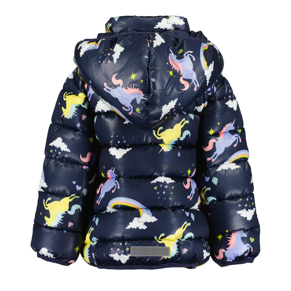 Dívčí zimní bunda s jednorožci Blue Seven velikost 104