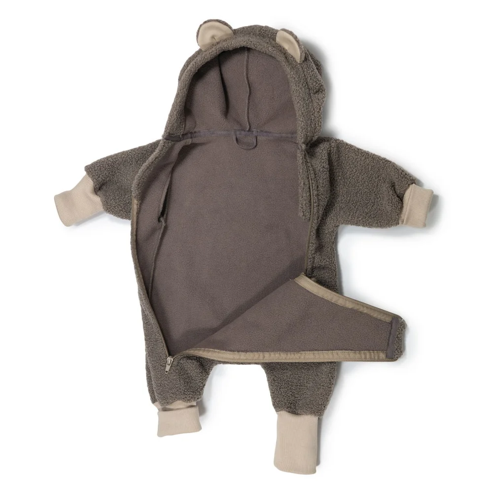 ESITO Rostoucí zimní kombinéza Teddy fleece double  Brown velikost 80/86