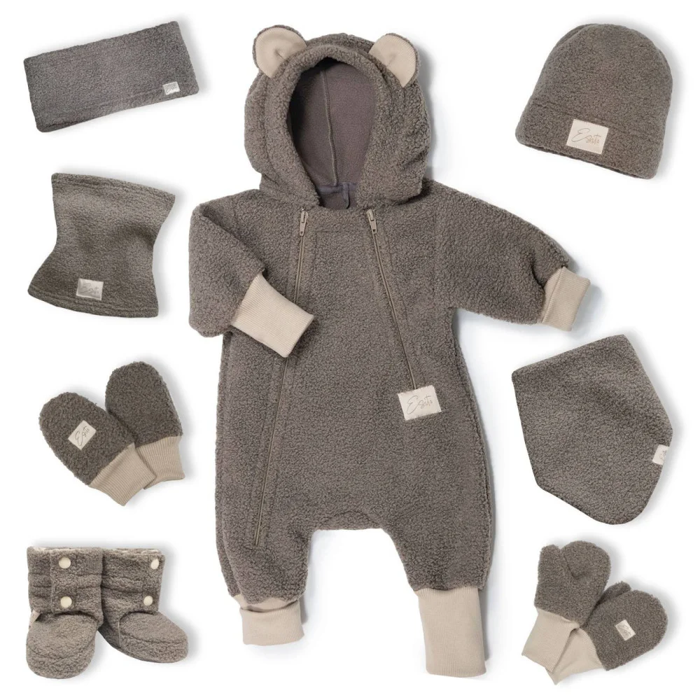 Šátek na krk Teddy fleece double Brown velikost UNI