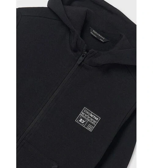 Chlapecká mikina s kapucí Mayoral  6476-88 Černá velikost 172