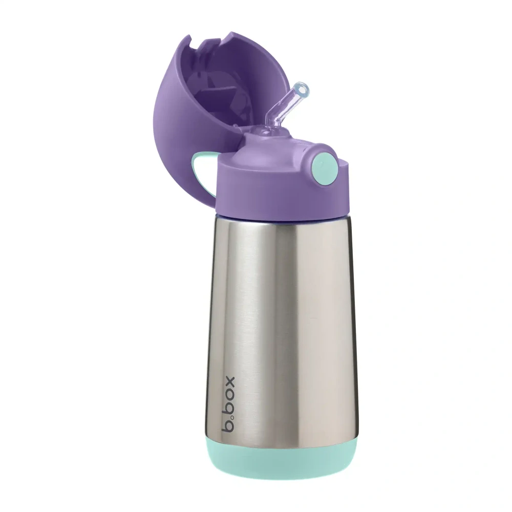 b.box Termoska na pití s brčkem 350 ml  lilac pop