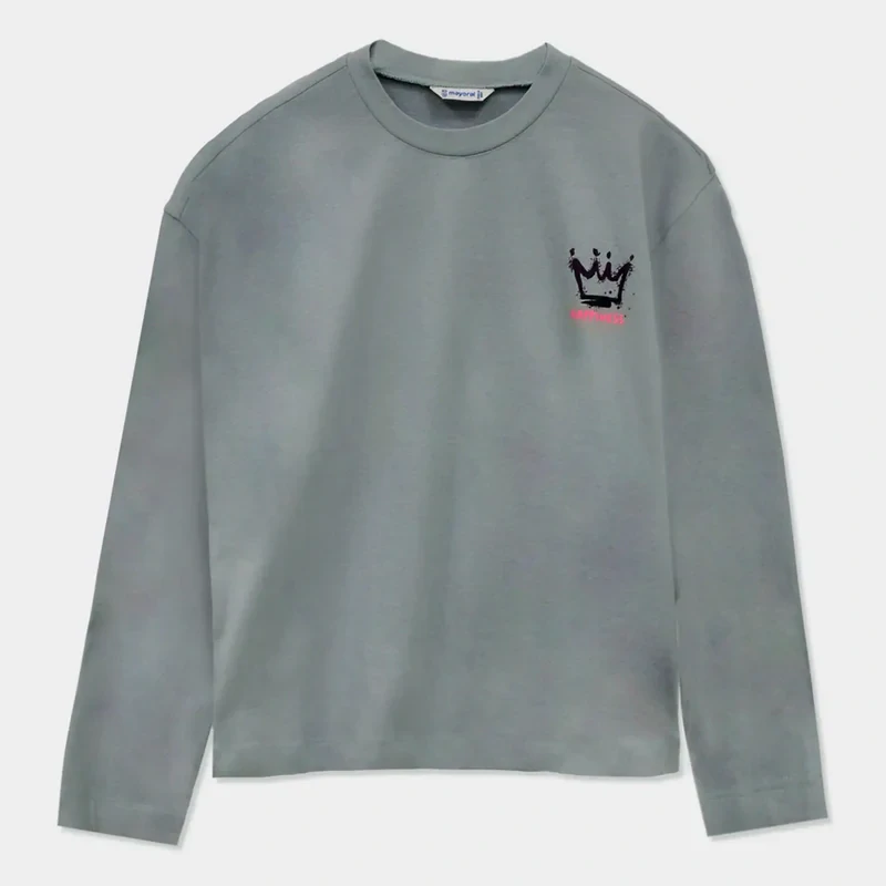 Dívčí triko Mayoral 7025-26 Šedé velikost 157