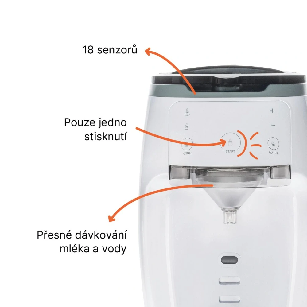 ZOPA Přístroj na přípravu kojeneckého mléka Babyccino, White