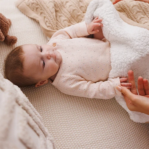 BABYONO Deka bavlněná s fleecovou podšívkou 75 x 100 cm šedá