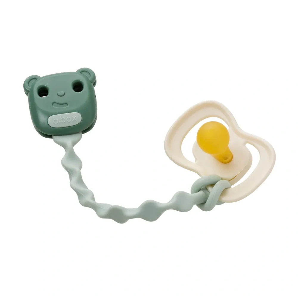 b.box Silikonový klip na dudlík, 2 ks - sage/ocean