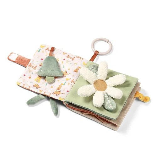 BABYONO Měkká senzorická knížka Kravička BINGO