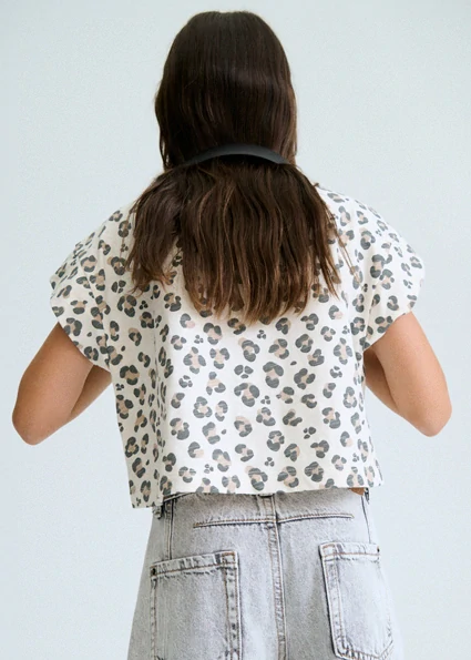 Dívčí triko Crop top Mayoral 6012-20 Bone