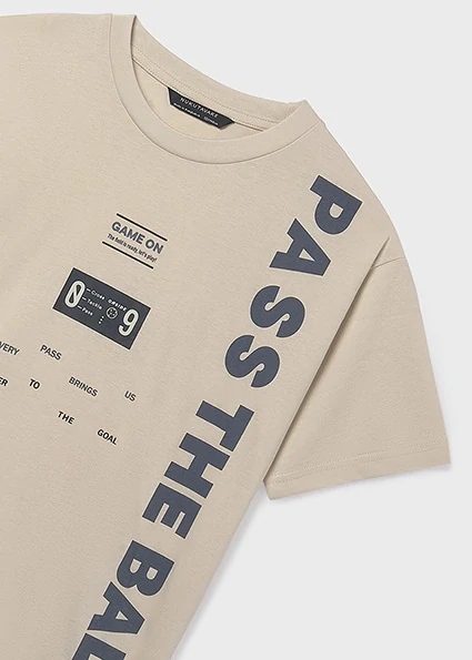 Chlapecké triko krátký rukáv Game Mayoral 6034-25 Béžové