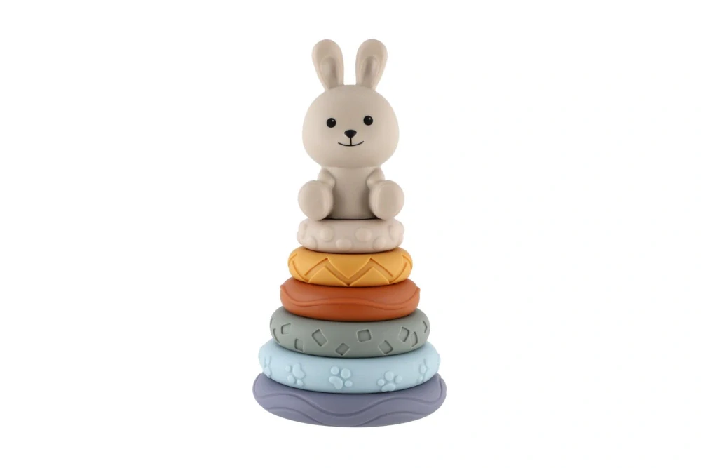 Pyramida stohovací skládačka 7ks v krabičce 6m+