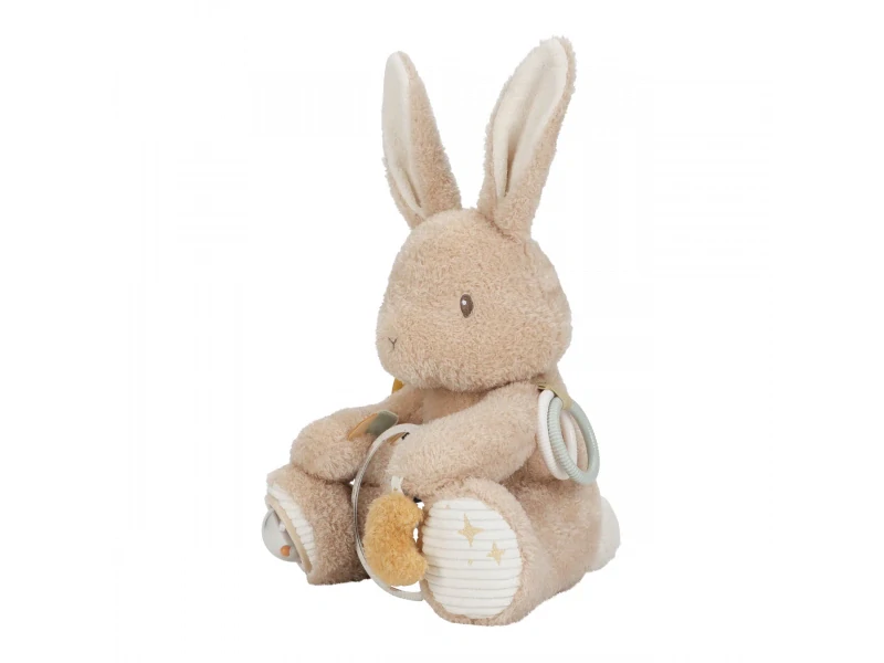 Little Dutch Králíček plyšový s aktivitami Newborn Naturals