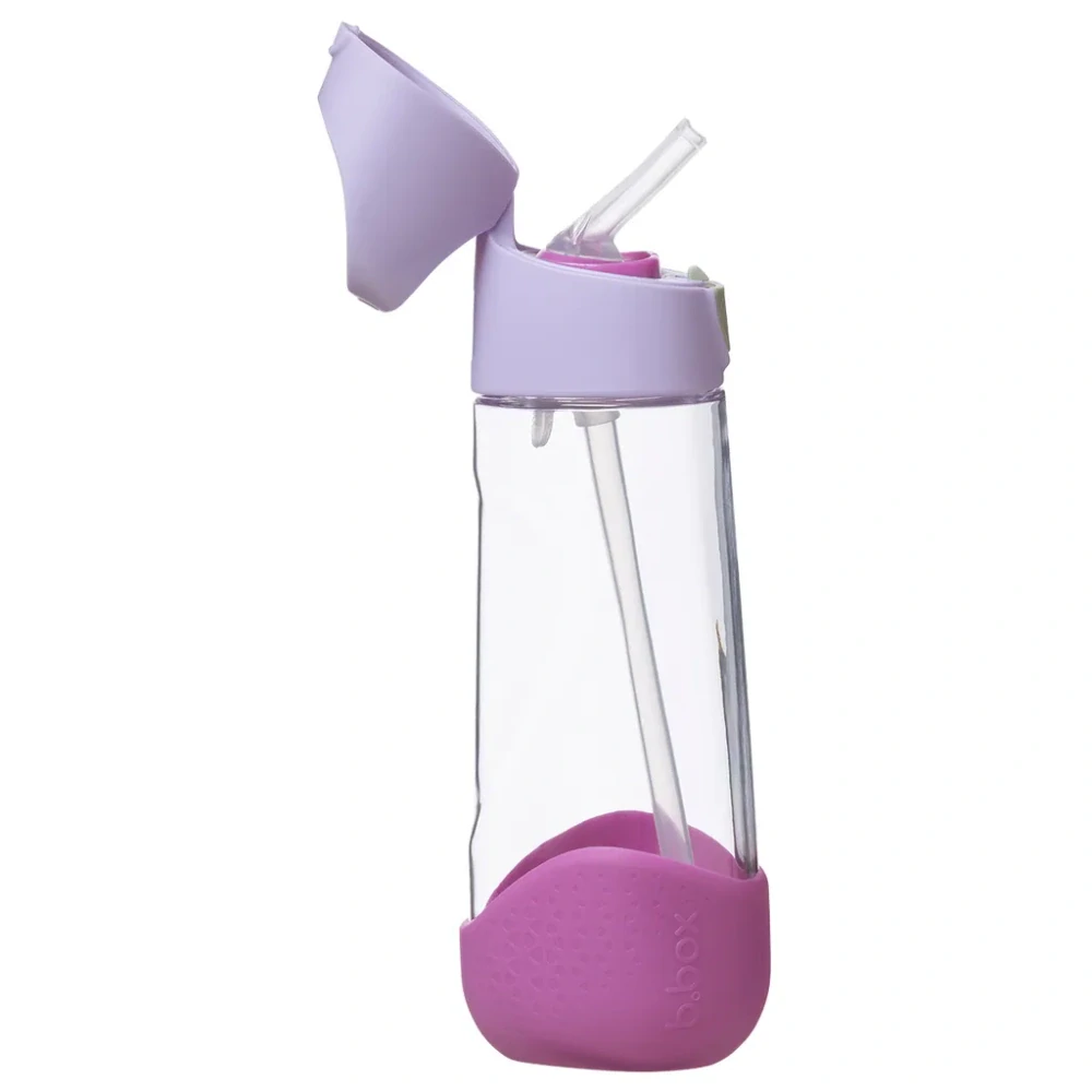 b.box Lahev na pití s brčkem 600 ml - Sugar Plum