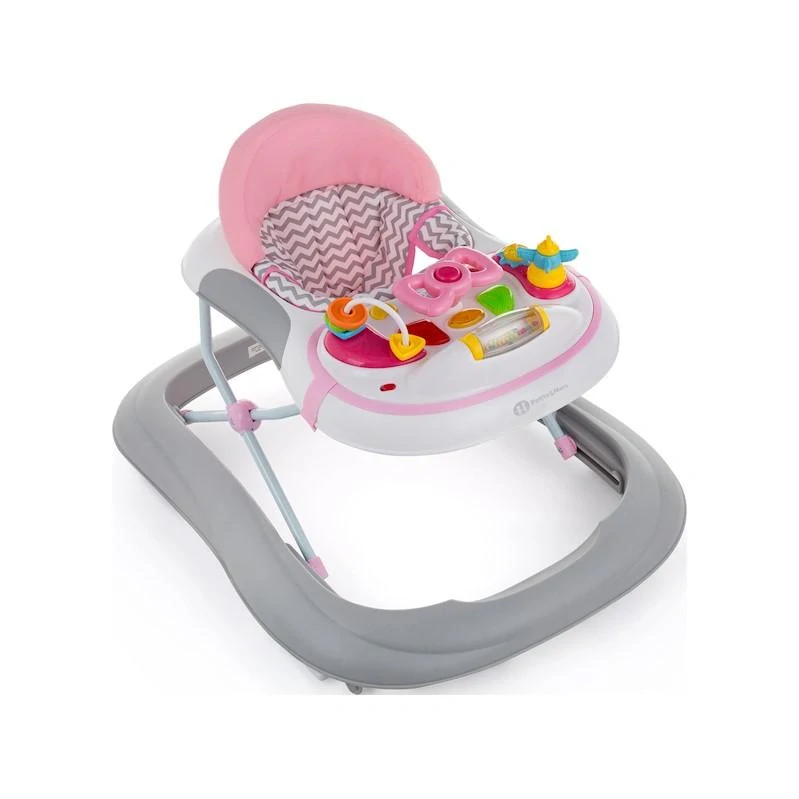 PETITE&MARS Chodítko se zvukem Monty Chevron Pink