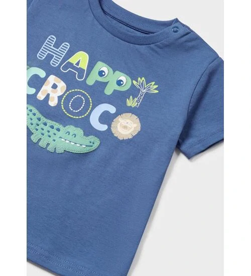 Chlapecké triko krátký rukáv Happy Croco Mayoral 1023-24 Modré