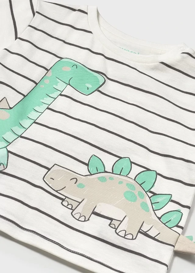 Chlapecké triko krátký rukáv Mayoral Dino 1061-39 Dino proužek
