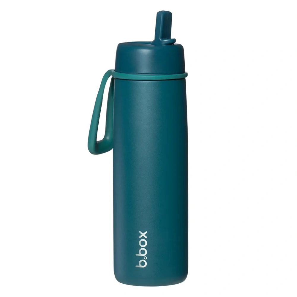 b.box Nerezová termolahev s brčkem 690 ml - Sea Glass