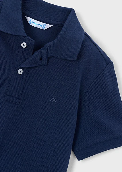 Chlapecké triko polo krátký rukáv Mayoral 150-18 Basic Tmavě modré velikost 122