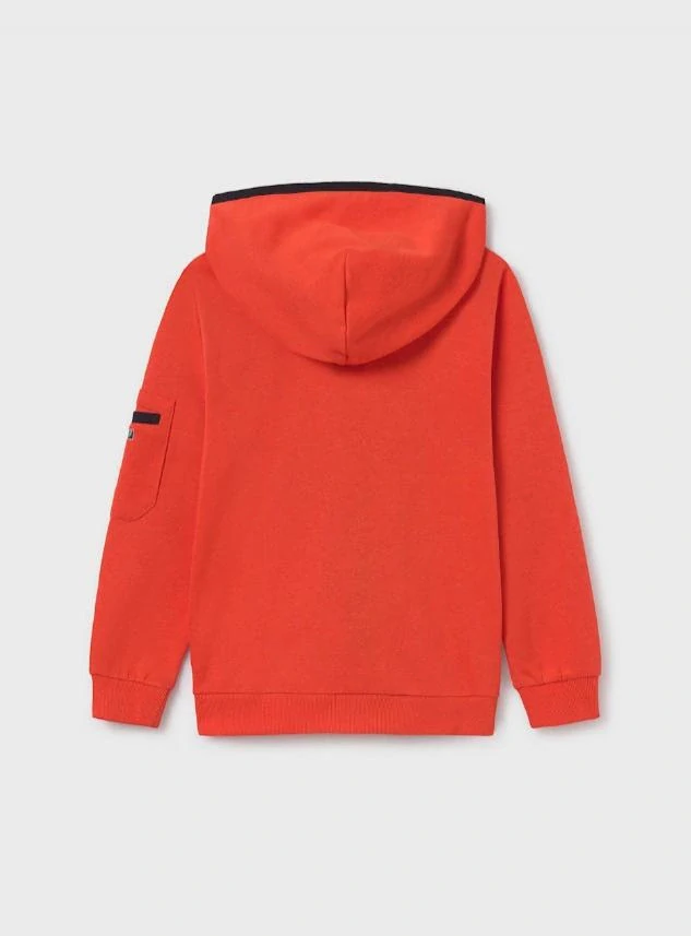 Chlapecká mikina na zip s kapucí Mayoral 6490-15 Oranžová