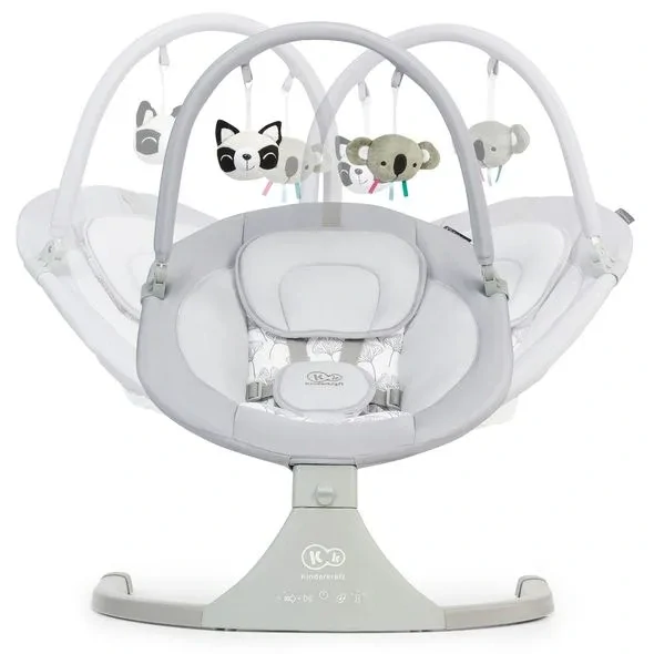 KINDERKRAFT Lehátko houpací s melodií 2v1 LULI grey, do 9 kg
