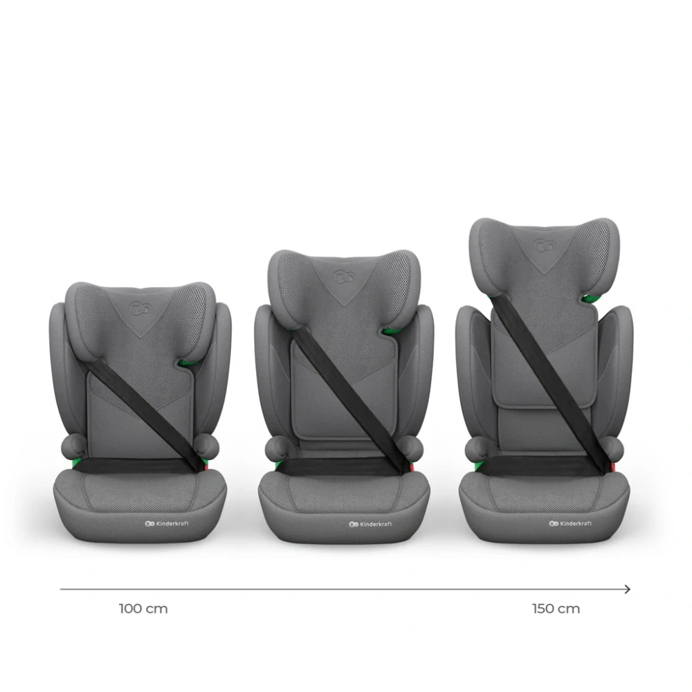 KINDERKRAFT Autosedačka Junior Fix 2 Plus (100-150 cm) Grey