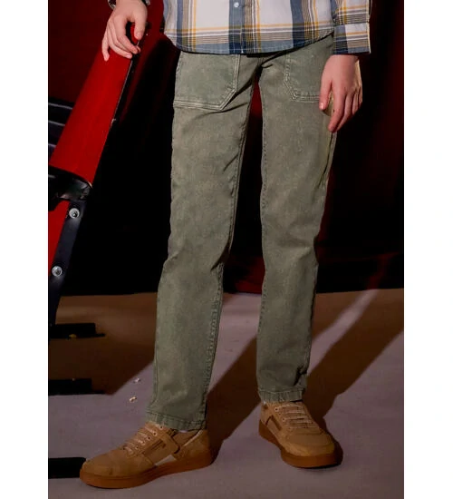 Chlapecké rifle Mayoral Straight Fit 7562-46 šedohnědé velikost 152