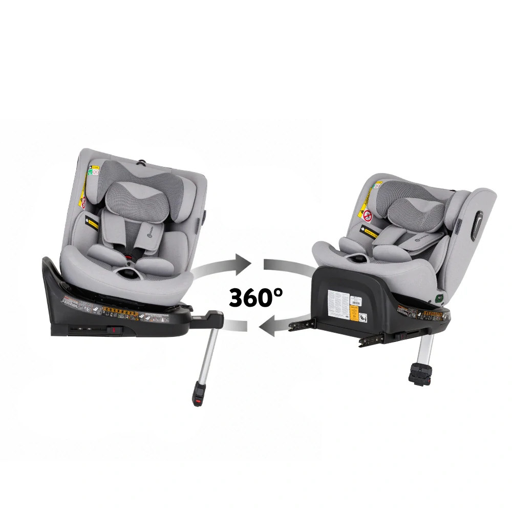 PETITE&MARS Autosedačka Twistguard Pro i-Size gentle Grey Air Air 40-150 cm(0-36 kg)