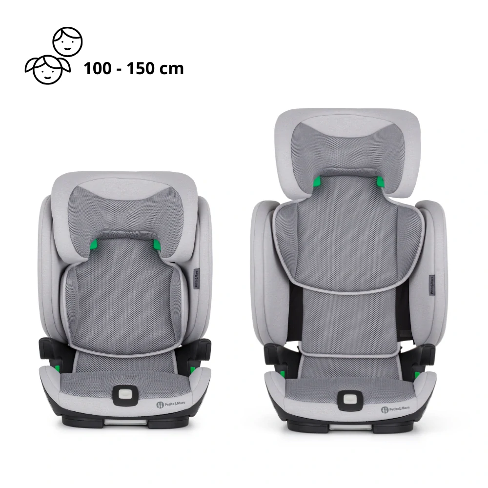 PETITE&MARS Autosedačka Elite Fix Pro i-Size Gentle Grey Air 100-150 cm (15-36 kg)