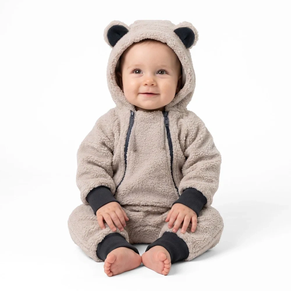 ESITO Rostoucí zimní kombinéza Teddy fleece double Nature Smetanová
