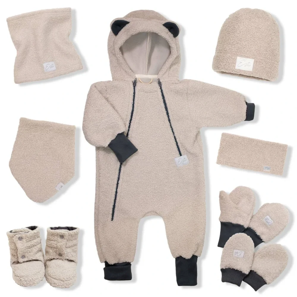 Šátek na krk Teddy fleece double Nature Smetanová velikost UNI