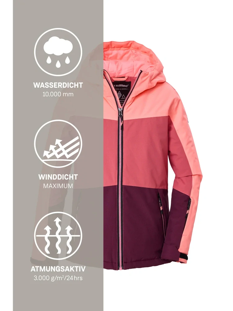 Dívčí zimní lyžařská bunda Killtec 44796-00444 light pink velikost 140