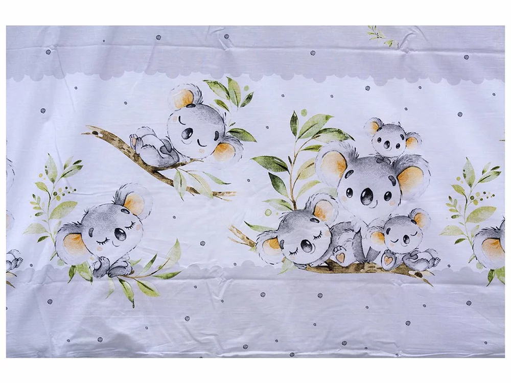 Povlečení do postýlky 2dílná Scarlett Koala - šedá 135x100cm