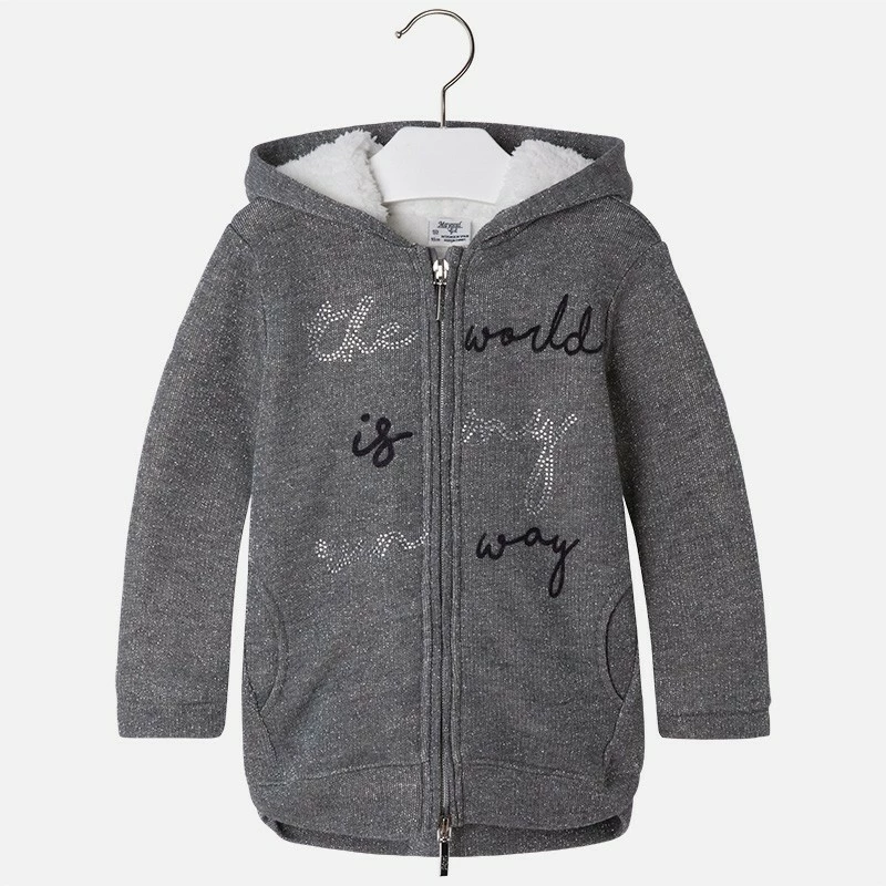 Zateplená dívčí bunda – mikina Mayoral 4489 velikost 92