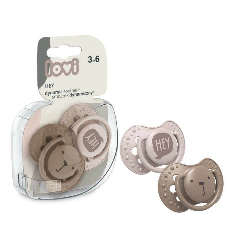 LOVI Dudlík silikonový dynamický HEY 3-6m 2ks Girl